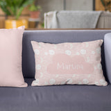 Cojín bebé personalizado Lunas Rosa