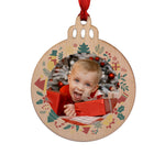 Bola madera Navidad personalizada con foto. Modelo Christmas