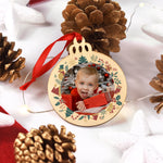 Bola madera Navidad personalizada con foto. Modelo Christmas