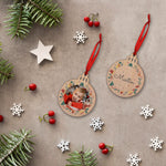 Bola madera Navidad personalizada con foto. Modelo Christmas