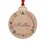 Bola madera Navidad personalizada con foto. Modelo Christmas