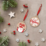 Bola madera Navidad personalizada. Modelo Papá Noel