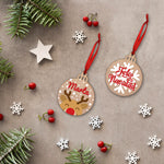 Bola madera Navidad personalizada. Modelo Reno