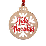 Bola madera Navidad personalizada. Modelo Reno