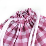 Pack Mochila y Bolsita Vichy Malva personalizado