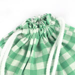 Pack Mochila y Bolsita Vichy Menta personalizado
