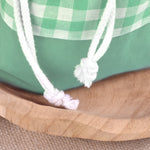 Pack Mochila y Bolsita Vichy Menta personalizado