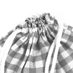 Pack Mochila y Bolsita Vichy Gris personalizado