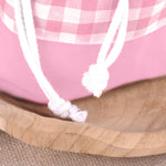 Pack Mochila y Bolsita Vichy Rosa personalizado