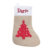 Calcetín Navidad Árbol personalizado. Color a elegir