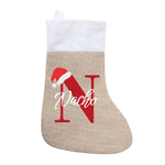 Calcetín Navidad Inicial roja personalizado