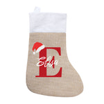 Calcetín Navidad Inicial roja personalizado