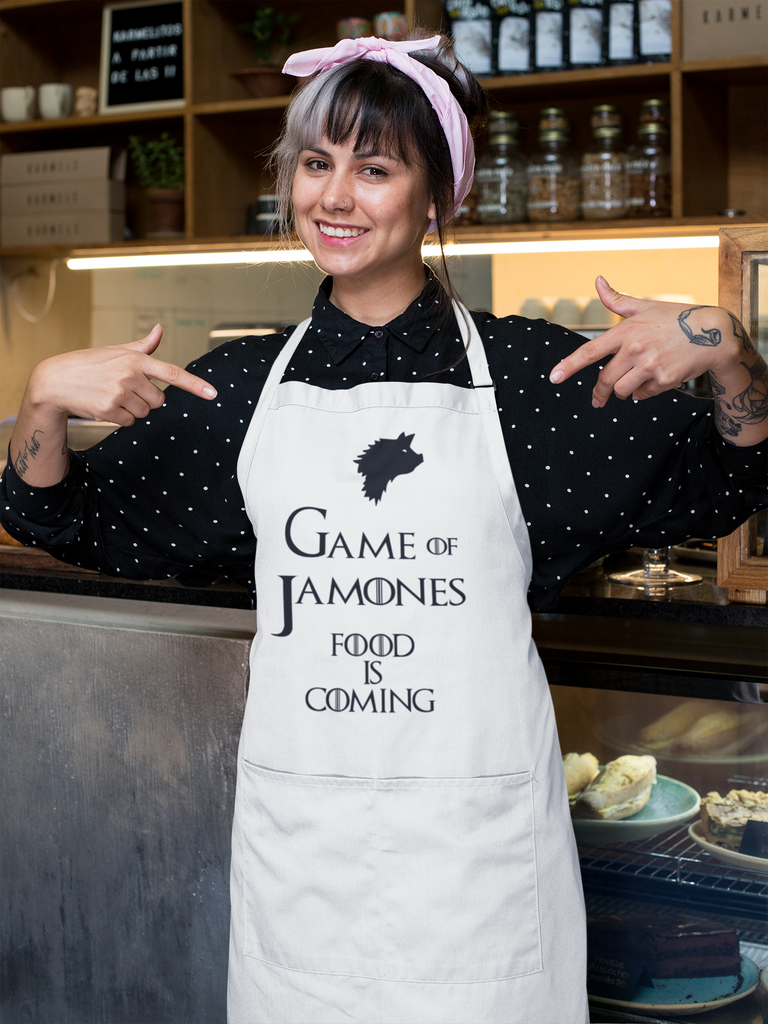 Delantal de Cocina Game of JAMONES. Parodia Serie Game of Trones,-Food –  saquitomagico