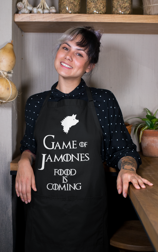 Delantal de Cocina Game of JAMONES. Parodia Serie Game of Trones,-Food –  saquitomagico