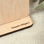 Marco fotos madera personalizado grabado Papá Superhéroe