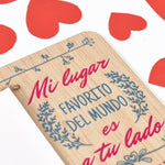 Marco fotos madera personalizado color San Valentín - A tu lado