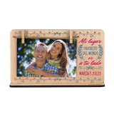 Marco fotos madera personalizado color San Valentín - A tu lado