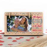 Marco fotos madera personalizado color San Valentín - A tu lado