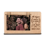 Marco fotos madera personalizado grabado San Valentín - A tu lado