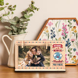 Marco fotos madera personalizado color Mamá Mundo mundial