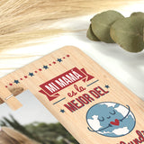 Marco fotos madera personalizado color Mamá Mundo mundial