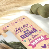 Marco fotos madera personalizado color Reina Mamá