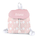 Mochila Solapa personalizada Lunas Rosas