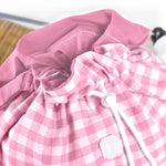 Pack Mochila y Bolsita Vichy Rosa personalizado