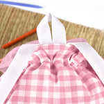 Pack Mochila y Bolsita Vichy Rosa personalizado