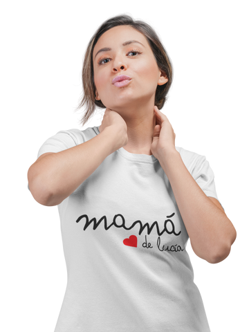 Camiseta Pesonalizada con su Nombre para Mama e Hijo/a –