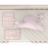 Portapañales bebé personalizado Lunas Rosa