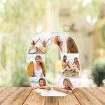 Números con fotos impresas sobre PVC