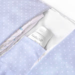 Portapañales bebé Topitos Blanco-Azul personalizado