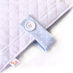 Portapañales bebé Topitos Blanco-Azul personalizado