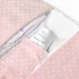 Portapañales bebé Topitos Blanco-Rosa personalizado