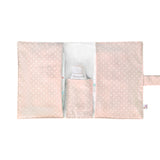Portapañales bebé Topitos Blanco-Rosa personalizado