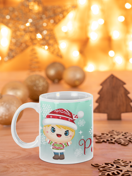 Taza de té con personaje navideño con filtro y tapa (71.38.02