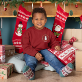 Sudadera Navidad infantil personalizada Pingüino