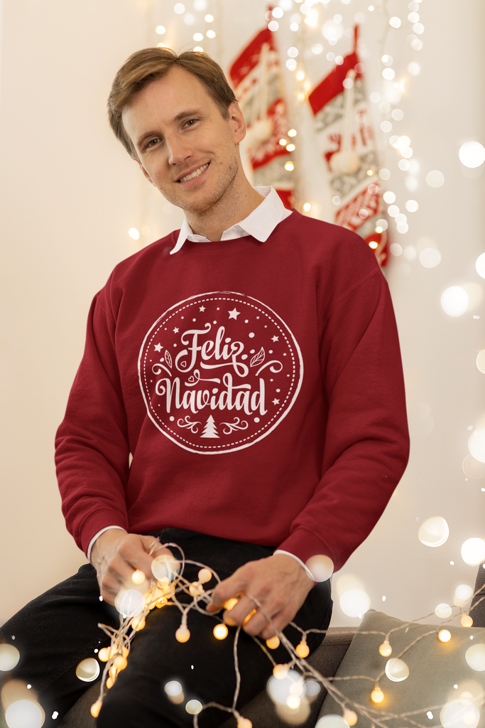 Sudadera Navidad adulto Retro Feliz Navidad. Color a elegir