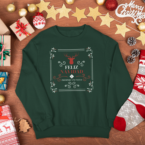 Sudadera Navidad adulto Vintage Feliz Navidad