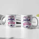Taza divertida Aquí vive una reina y se llama Mamá