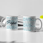 Taza divertida Frases Papá Blue