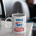 Taza divertida Papá Rey de mi Corazón