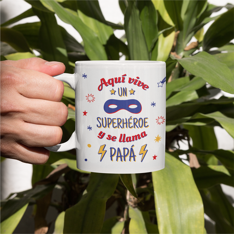 Taza divertida Papá Superhéroe