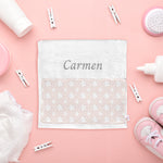 Toalla guardería personalizada Estrellas rosa