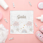 Toalla guardería personalizada Nubes